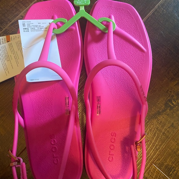 Bright Pink Crocs Sandals - Picture 2 of 4